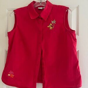 Women's Disney Button Down Shirt L